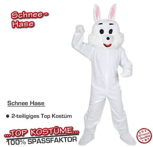Hase weiss kostüm xxl - weiss,