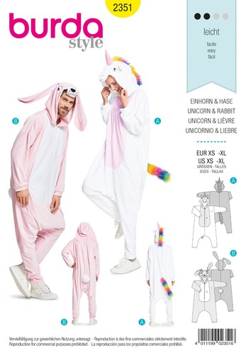 Burda style 2351 - style, einhorn